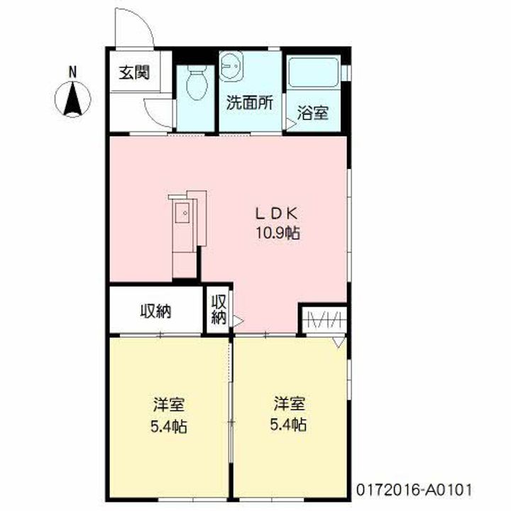 熊本県熊本市南区平成1丁目の賃貸アパートの間取り