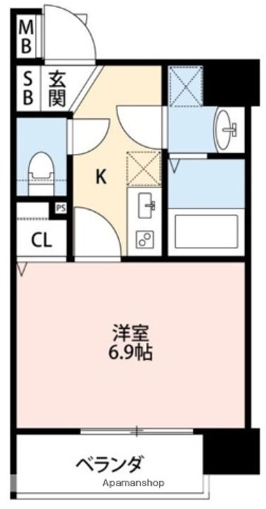 熊本県熊本市中央区本荘4丁目の賃貸マンションの間取り