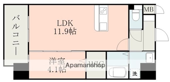 レクシア フラッツ水前寺の間取り