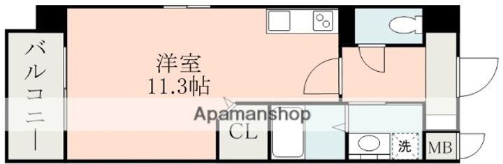 WATERFALLS御幸西の間取り