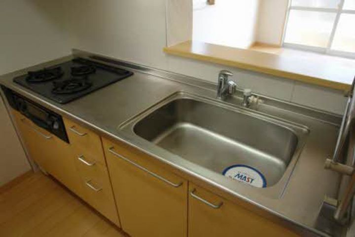 熊本県宇城市松橋町曲野の賃貸アパートのキッチン
