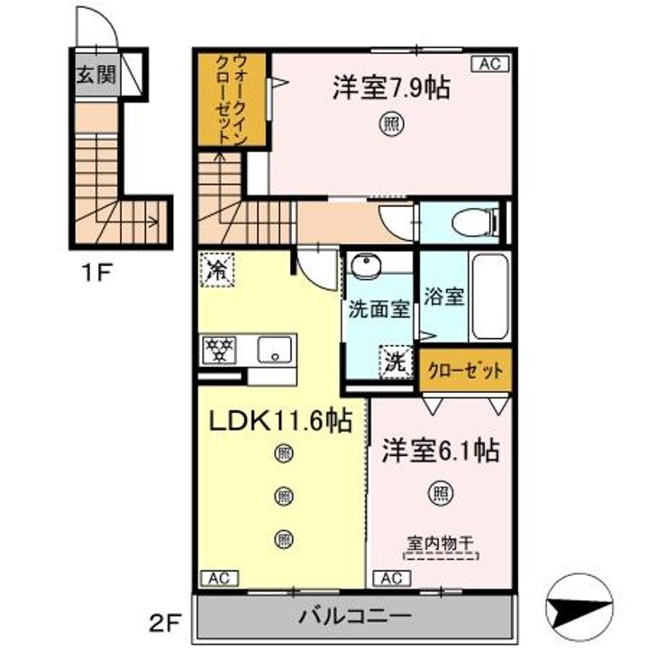 (仮称)DーROOM西区上代の間取り