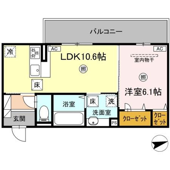 (仮称)DーROOM西区上代1丁目の間取り