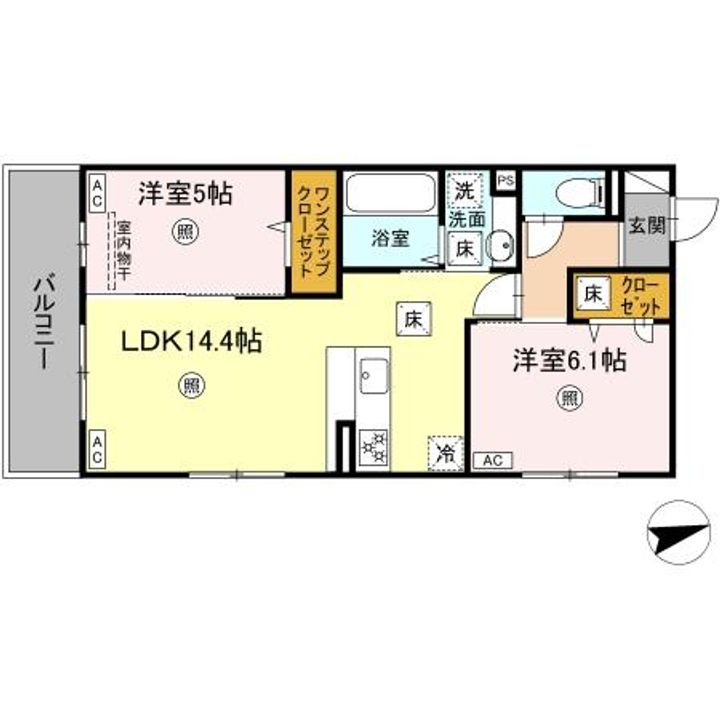 (仮称)DーROOM西区上代1丁目の間取り