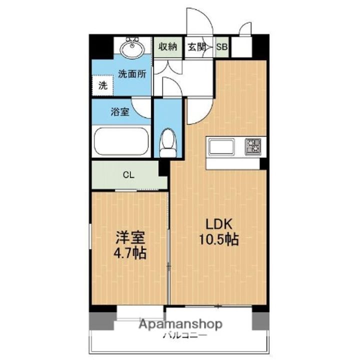 熊本県熊本市中央区本荘5丁目の賃貸マンションの間取り