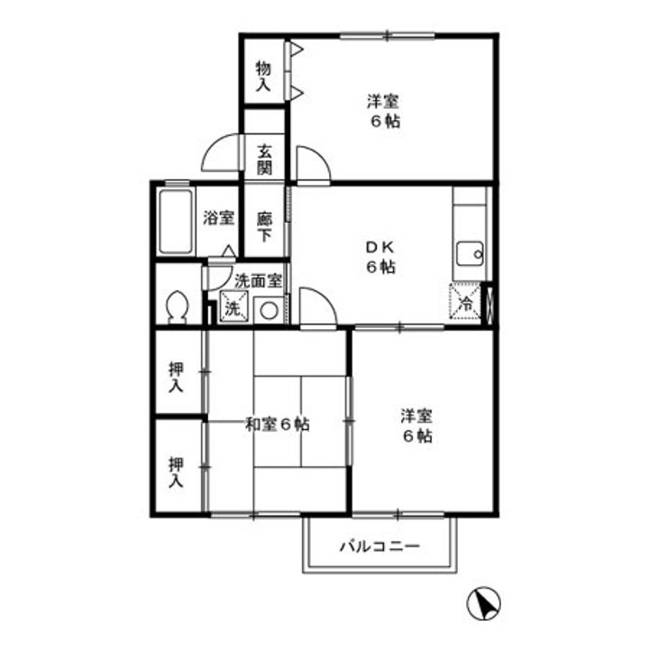 レジデンス’95 D棟の間取り