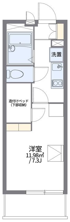 レオパレス熊大東105の間取り