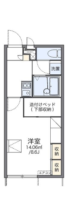 レオパレス北原103の間取り