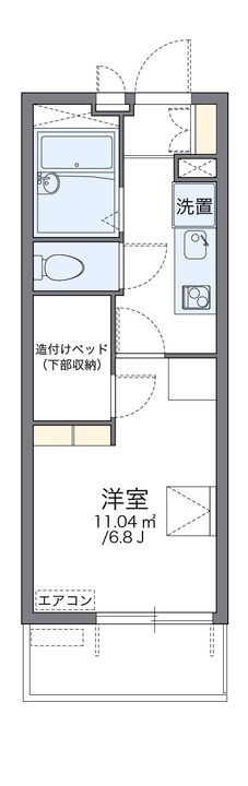 レオパレスよろずまち401の間取り