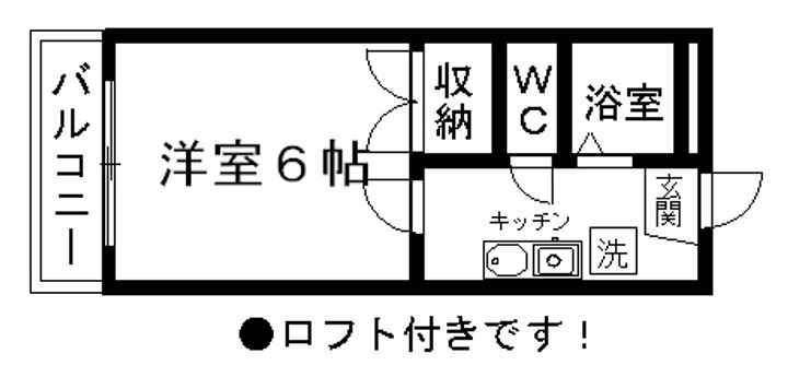 レオパレスFORTUNATE103の間取り