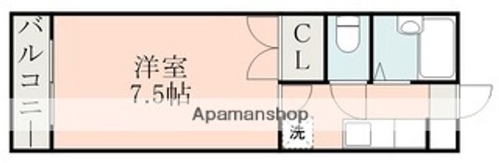 熊本県菊池郡菊陽町花立1丁目の賃貸アパートの間取り