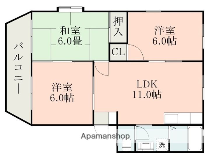 サニーパレスニシダAの間取り