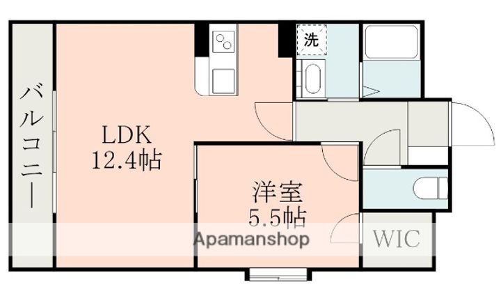 熊本県熊本市中央区菅原町の賃貸マンションの間取り