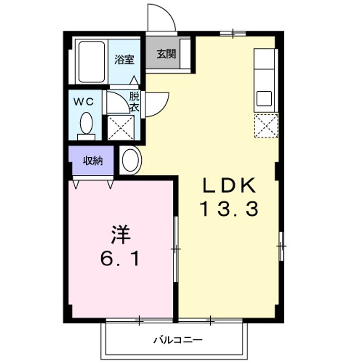 松岡ハイツBの間取り
