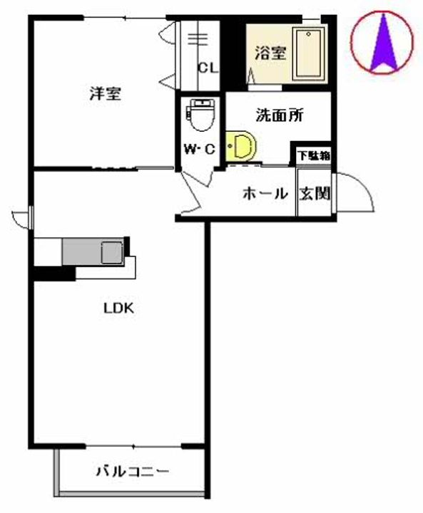サンリッチ A棟の間取り
