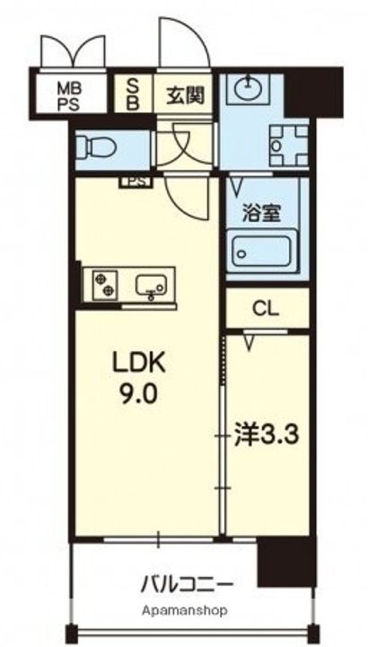 ドノーレ熊本駅東の間取り