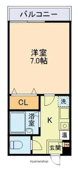 熊本県熊本市中央区南熊本5丁目の賃貸マンションの間取り
