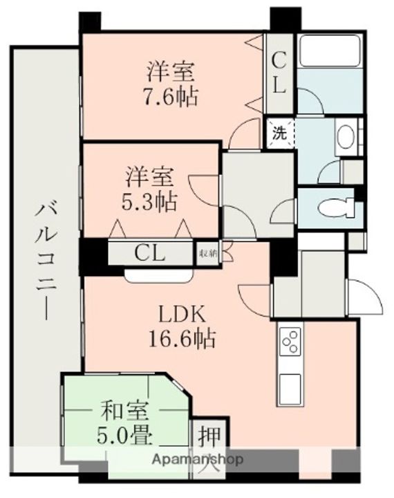 LA CHIC CERISE1302の間取り