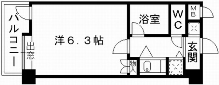 朝日プラザ新町の間取り