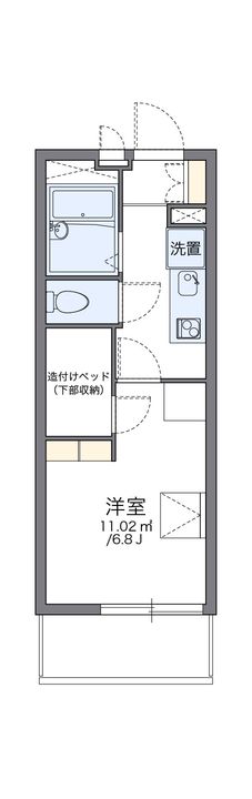 レオパレス北岡公園前304の間取り