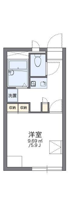レオパレス新屋敷105の間取り
