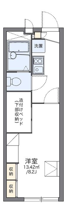 レオパレスEIGHTYⅠ205の間取り