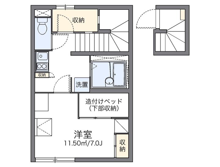 レオパレスRINDEN202の間取り