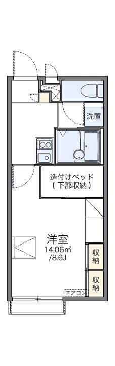 レオパレス北原201の間取り