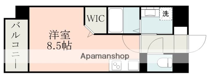 熊本県熊本市中央区坪井1丁目の賃貸マンションの間取り