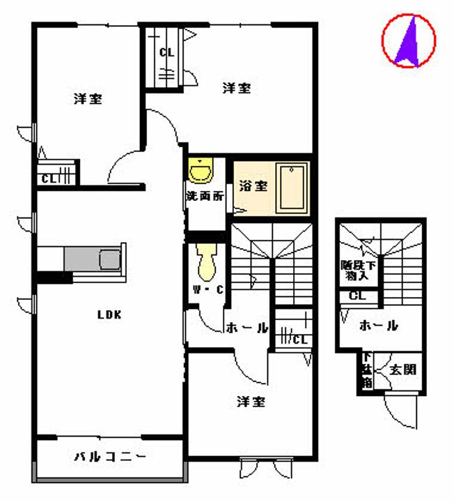 シャーメゾン エルランド Ⅱ棟の間取り