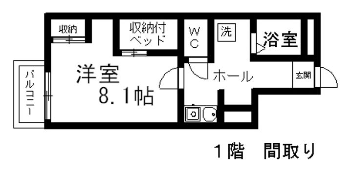 レオパレスKOSEN101の間取り