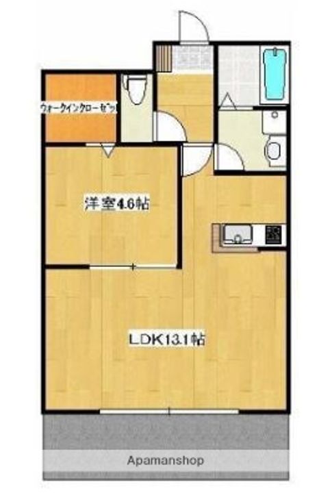 熊本県熊本市東区月出5丁目の賃貸マンションの間取り