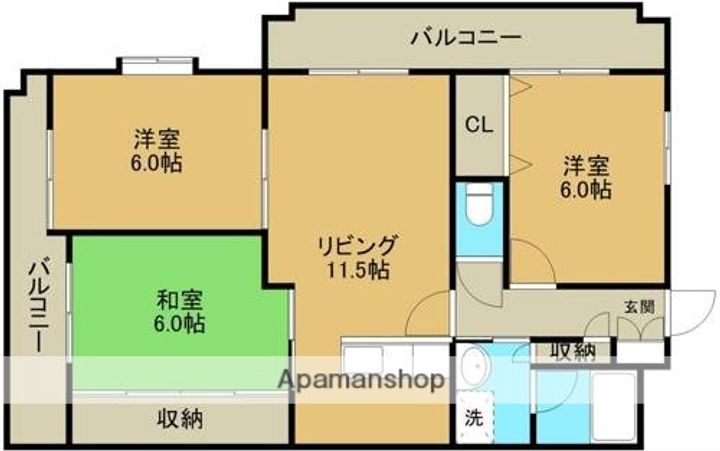 クリスタルマンションの間取り