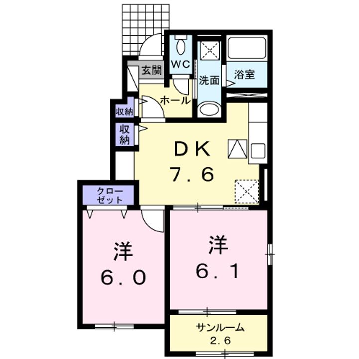 フルール正林Bの間取り