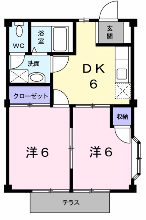 ハッピーシャトウⅡの間取り