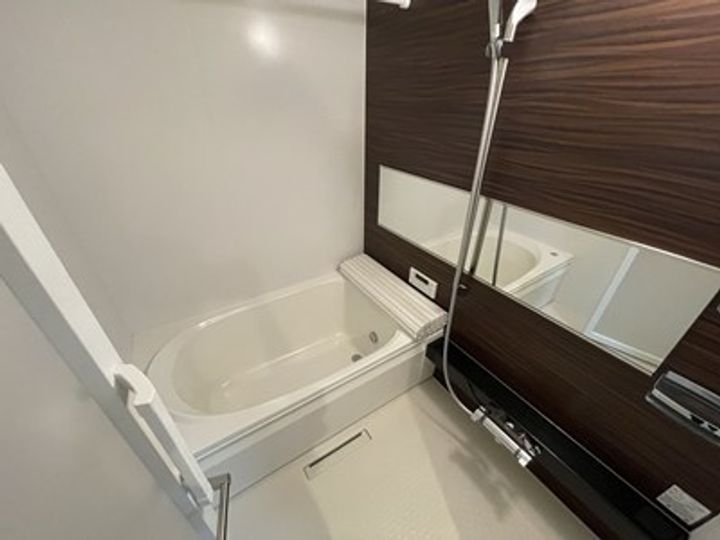 熊本県菊池郡菊陽町大字原水の賃貸マンションの風呂