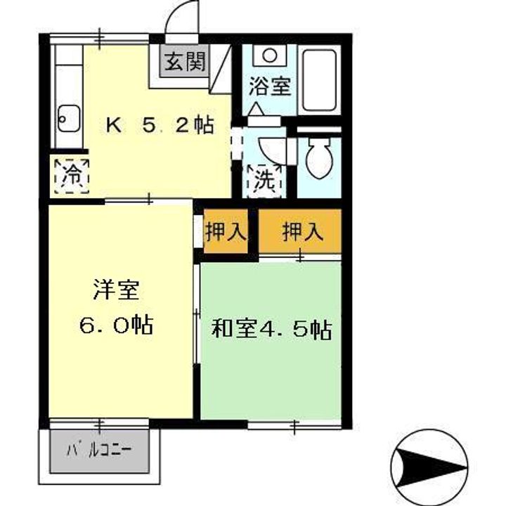 プレジール砂原 弐号館203の間取り