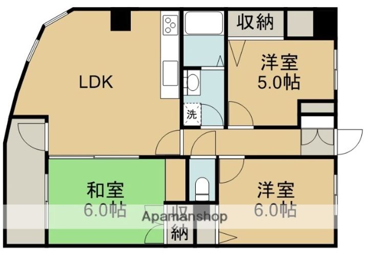 レスポワールMIWAの間取り