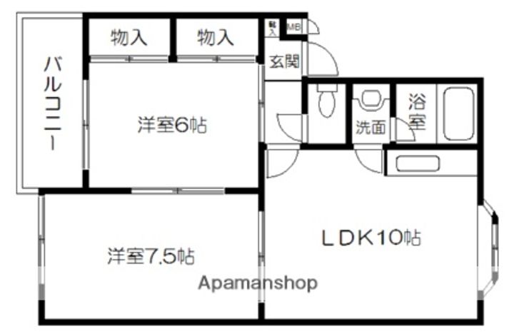 W.K.レジデンス303の間取り
