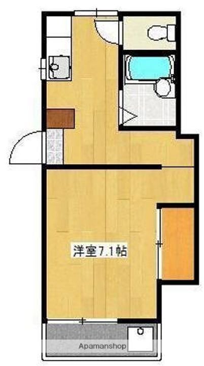 熊本県熊本市中央区薬園町の賃貸アパートの間取り