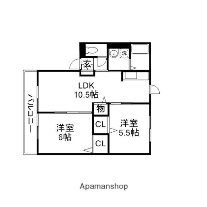 ノースガイアスB棟の間取り