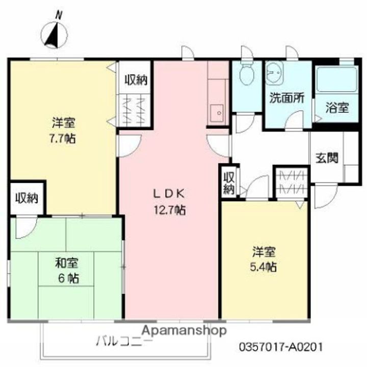 ディアスやよいの間取り