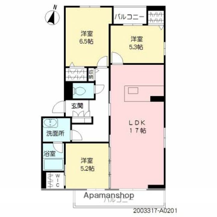 M’Sスクエア南春日201の間取り