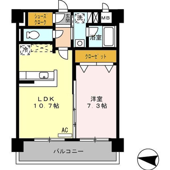 リビオン千代町の間取り