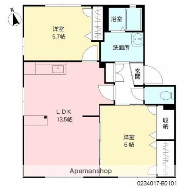 セントラルパーク横尾Bの間取り