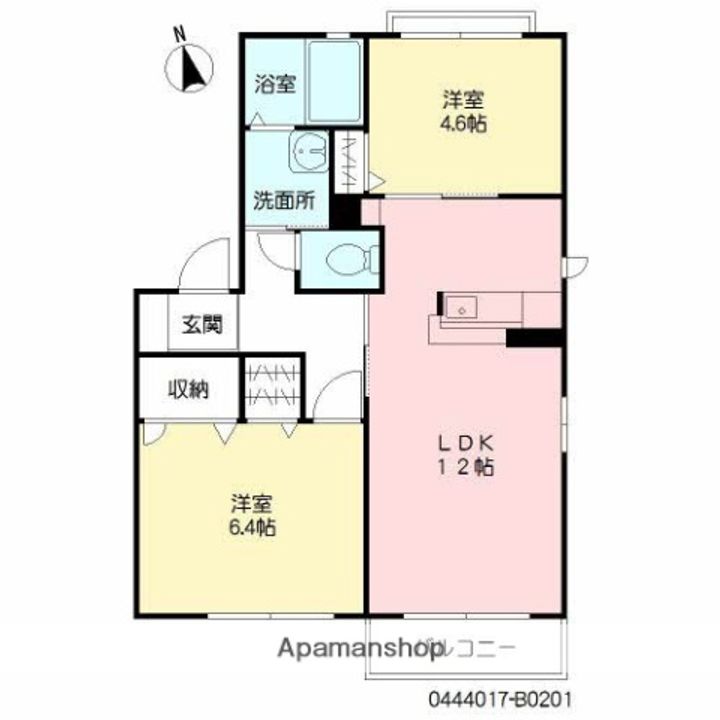 グランシャリオ B棟の間取り