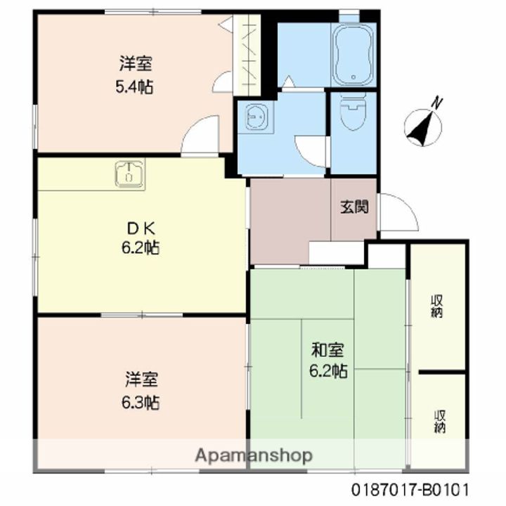 マイフローラ B棟の間取り