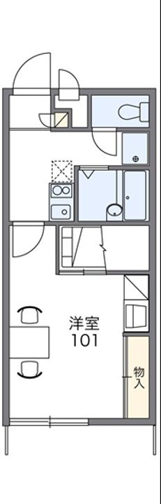 レオパレスツルミ201の間取り