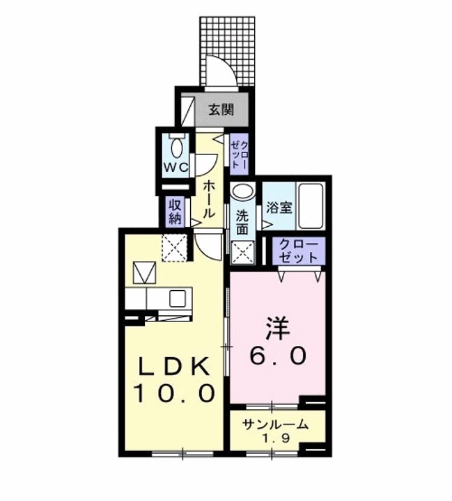 カレント グレイスフル Ⅰの間取り