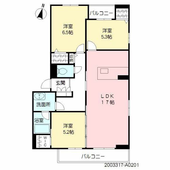 M’Sスクエア南春日の間取り